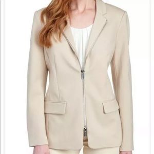 T Tahari Zip-Front Ivory Blazer NWT